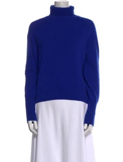 Pre-owned Victoria Beckham Lambswool Turtleneck Sweater W/ Tags In Blue