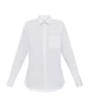 Victoria Beckham White Cotton Shirt With Back Detail In White