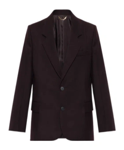 Victoria Beckham Lapel Long-sleeved Suit Jacket In Brown