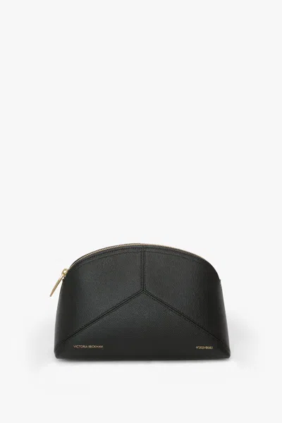 Victoria Beckham Large Travel Pouch In Black Leather