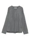 Victoria Beckham Long-sleeved Sweater In Gray