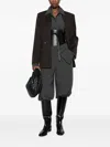 Victoria Beckham Layered Wool Jacket In 브라운