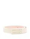 Victoria Beckham Leather Belt In White