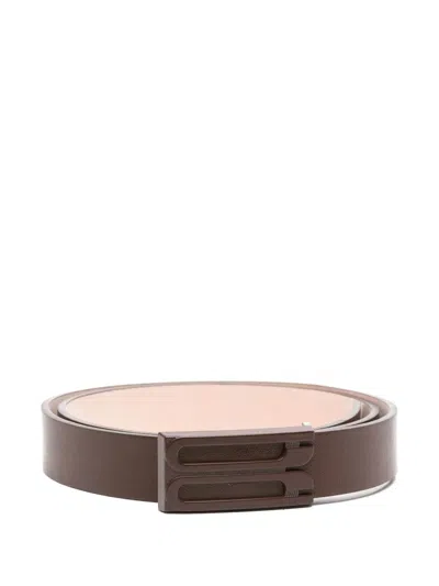 Victoria Beckham Leather Belt In Brown