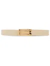 Victoria Beckham Micro Frame Belt In Ivory Grained Calfskin In 中性色