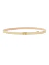 Victoria Beckham Geometric Buckle Belt In Beige