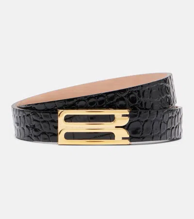 Victoria Beckham Leather Belt In Black