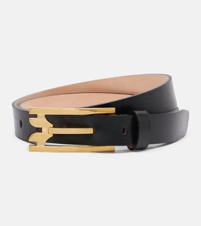 Victoria Beckham Leather Belt In Black