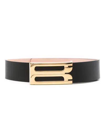 Victoria Beckham Leather Belt In Black