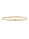 Victoria Beckham Geometric Buckle Belt In Ivory