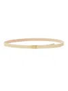 Victoria Beckham Geometric Buckle Belt In Ivory