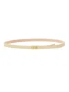 Victoria Beckham Geometric Buckle Belt In Neutrals
