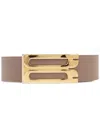 Victoria Beckham Leather Belt In Neutrals