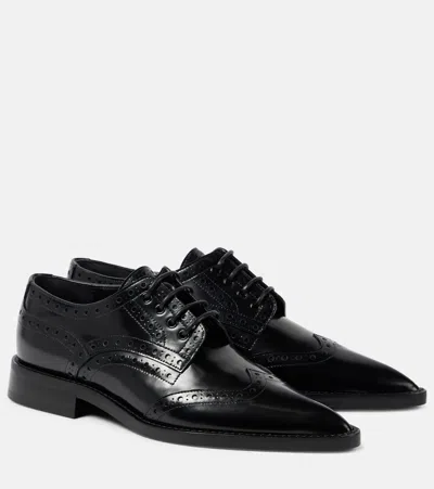 Victoria Beckham Leather Brogues In Black