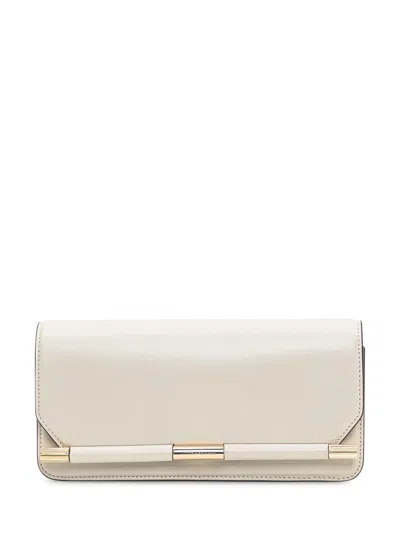 Victoria Beckham Leather Clutch In White