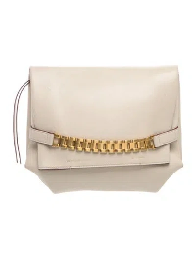 Pre-owned Victoria Beckham Leather Clutch In Neutrals