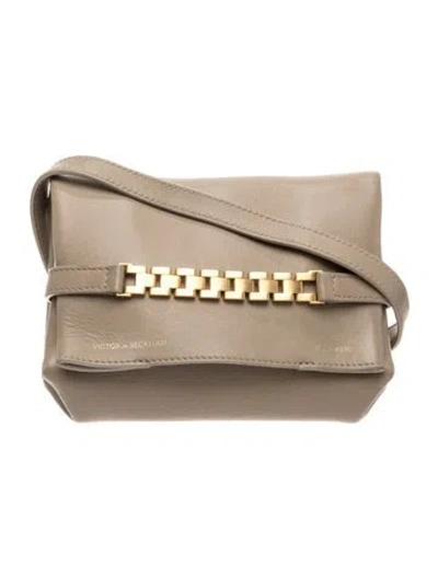 Pre-owned Victoria Beckham Leather Clutch In Neutrals