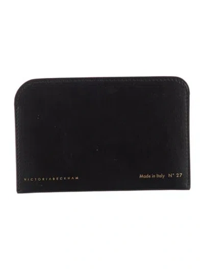 Pre-owned Victoria Beckham Leather Compact Wallet In Black