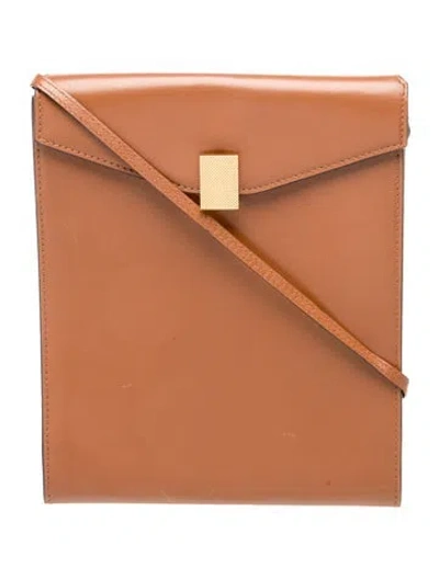 Pre-owned Victoria Beckham Leather Crossbody Bag In Brown