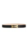 Victoria Beckham Frame Grained Leather Belt In Black