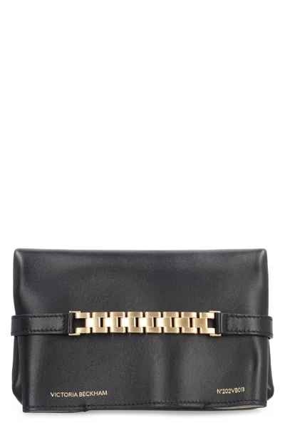 Victoria Beckham Leather Mini Pouch In Black