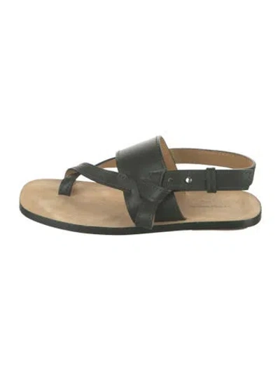 Pre-owned Victoria Beckham Leather Sandals In Green