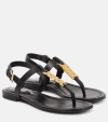 VICTORIA BECKHAM LEATHER THONG SANDALS