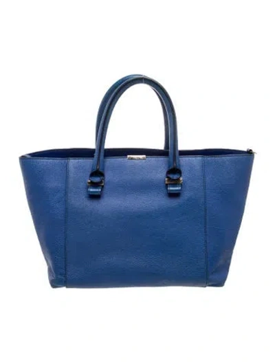 Pre-owned Victoria Beckham Leather Top Handle Bag In Blue