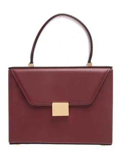 Pre-owned Victoria Beckham Leather Top Handle Bag In Burgundy