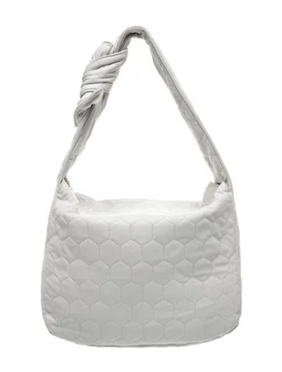Pre-owned Victoria Beckham Leather Top Handle Bag In Gray