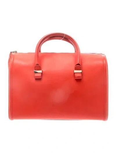 Pre-owned Victoria Beckham Leather Top Handle Bag In Red