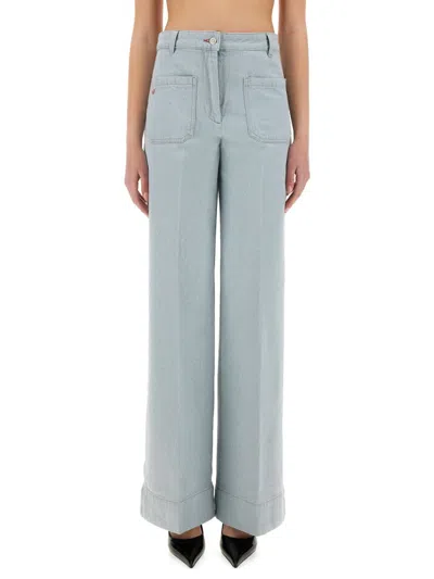 Victoria Beckham Light Blue Relaxed High Rise Jeans