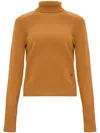 Victoria Beckham Women's Roll Neck Wool Jumper Sweater In Light Brown