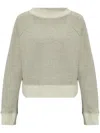 VICTORIA BECKHAM LIGHT GREY LOGO-EMBROIDERED SWEATSHIRT