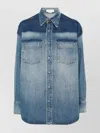 Victoria Beckham Women Camicia In Denim Schiarito In Blue