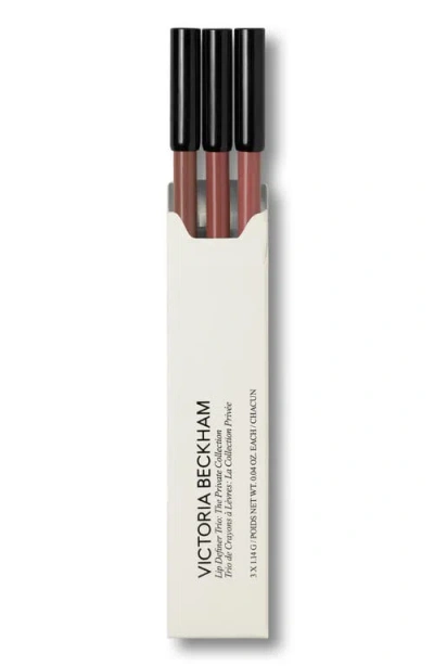 Victoria Beckham Lip Definer Lip Liner Trio: The Private Collection Set In Transparent