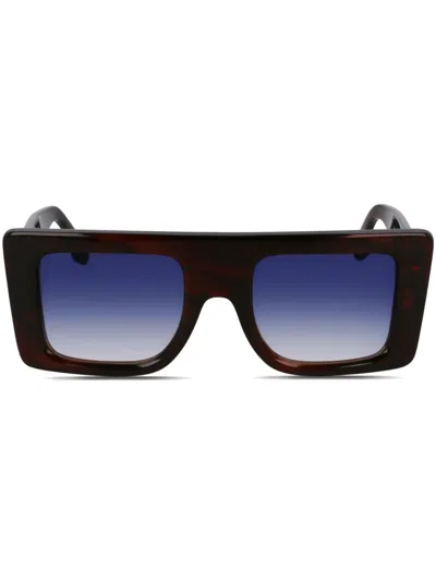Victoria Beckham Logo-at-the-arm Sunglasses In Blue