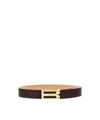 Victoria Beckham Logo Belt In Black