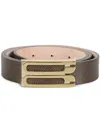 Victoria Beckham Regular Bbuckle Belt In Green
