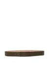 Victoria Beckham Tonal Jumbo Frame Belt In Dark Brown Smooth Leather In Brown