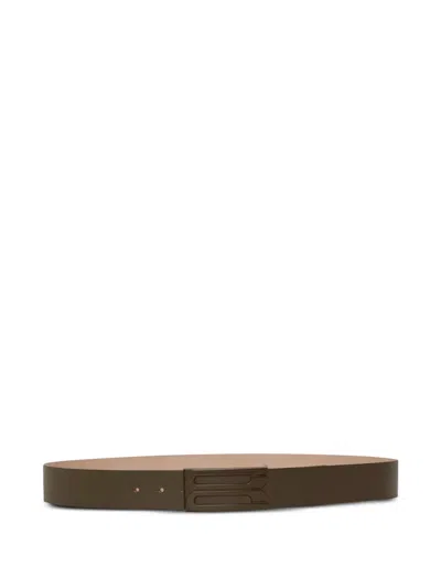 VICTORIA BECKHAM LOGO-BUCKLE LEATHER BELT