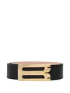 Victoria Beckham Adjustable Length Belts Smooth Finish Design In Black