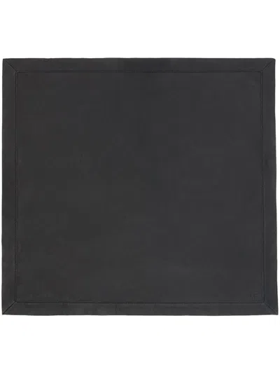 Victoria Beckham Logo-debossed Leather Scarf In Black