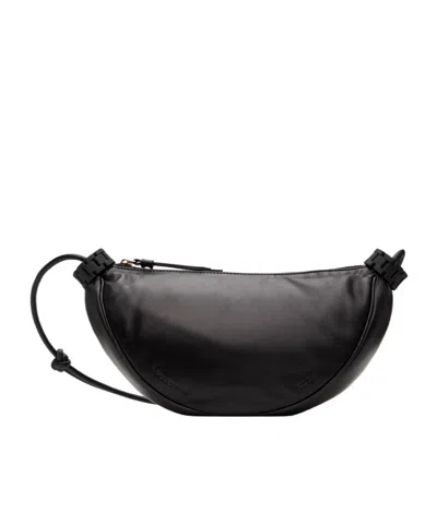 Victoria Beckham Logo-debossed Shoulder Bag In Black