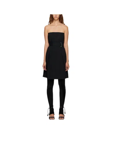 Victoria Beckham Logo Dress In Black