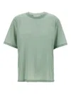 Victoria Beckham Logo Embroidered Crewneck T-shirt In Green