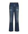 Victoria Beckham Faded High-rise Bootcut Jeans In Blue