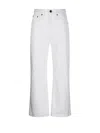 Victoria Beckham Mia High Rise Wide Cotton Denim Jeans In Washed White