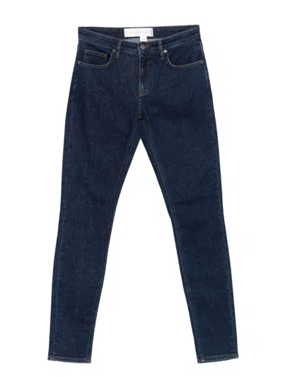 Victoria Beckham Logo-patch Jeans In Blue