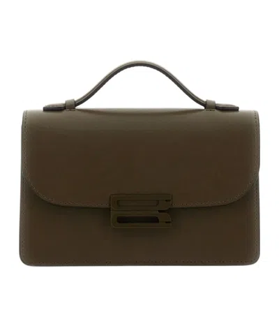 Victoria Beckham Logo Plaque Mini Shoulder Bag In Black